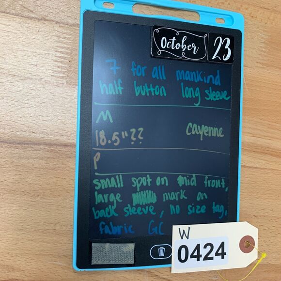 7 For All Mankind Henley Shirt Men S Small Slim Stretch Cotton Long Sleeve *READ - Picture 10 of 11